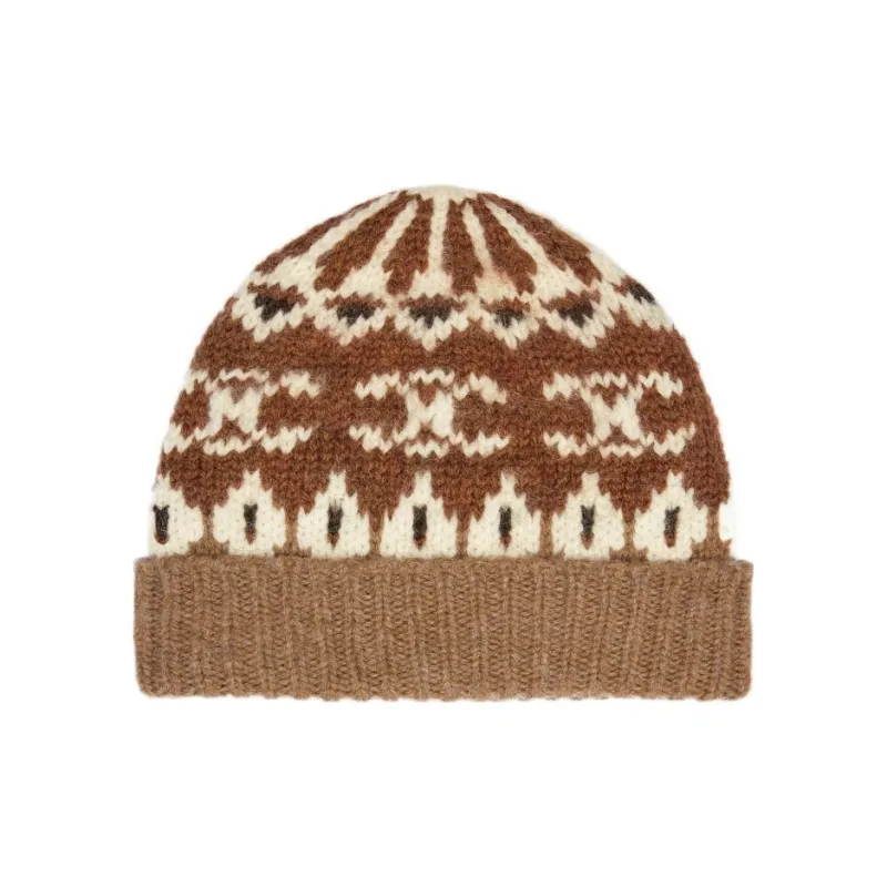 CELINE Beanie In Triomphe Fair Isle Wool-0