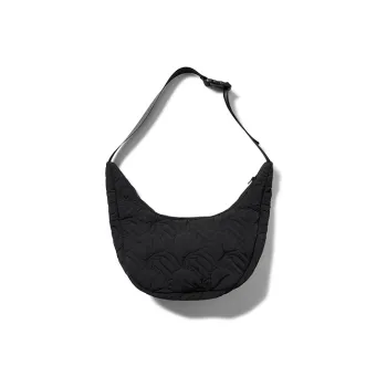 DANGEROUSPEOPLE Cotton Croissant Bag, Sling Bag, Shoulder Bag, Crossbody Bag Medium Size Unisex Black