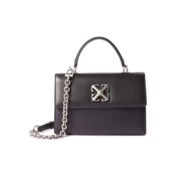 OFF WHITE Jitney 1.4 Logo Plaque Tote Bag