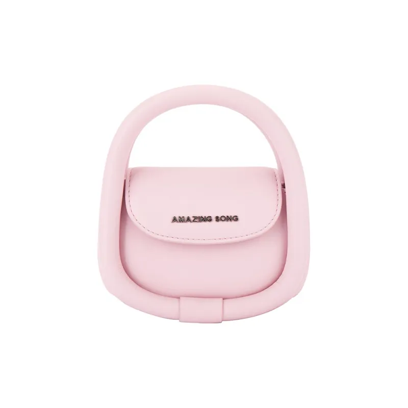 AMAZING SONG Cow Leather Envelope Bag, Earphone Case, Shoulder Bag, Crossbody Bag, Handbag Mini Women's Multicolor-0