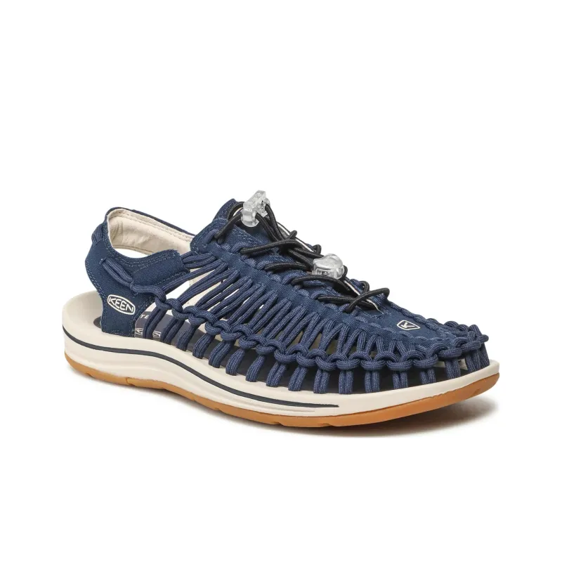 KEEN Uneek Wear-Resistant Slip-Resistant Beach Sandals Men's Navy-2