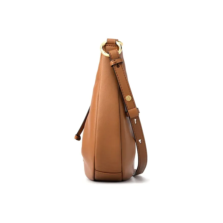 FION Soft Genuine Leather Shoulder Bag, Handbag, Shoulder Bag Women's Solid Color-8
