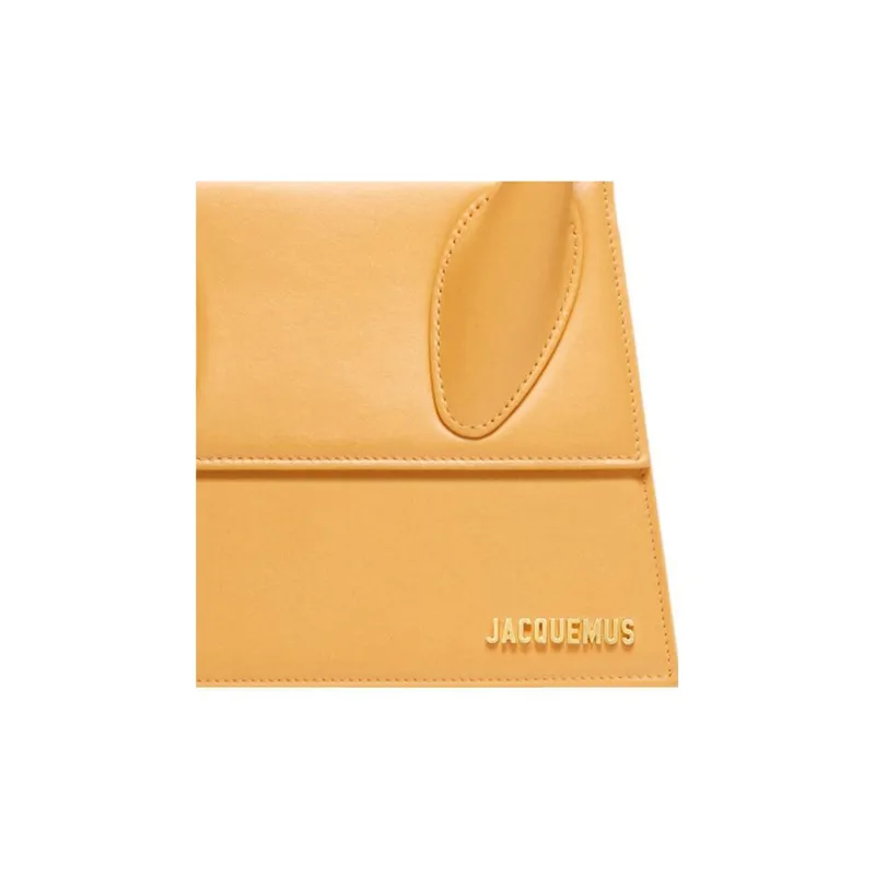 Jacquemus LE GRAND CHIQUITO Cow Leather Shoulder Bag, Crossbody Bag, Handbag Tubas Women's Dark Yellow-4