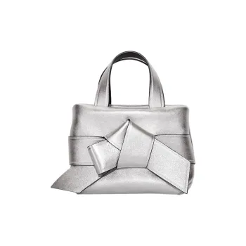 Acne Studios Musubi Lambskin Tote Bag, Shopping Bag, Shoulder Bag, Crossbody Bag, Handbag Extra Mini Women's Silver