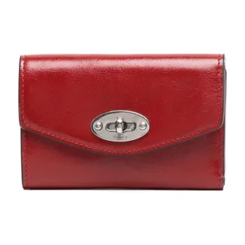 Mulberry Leather Wallet Women's Red