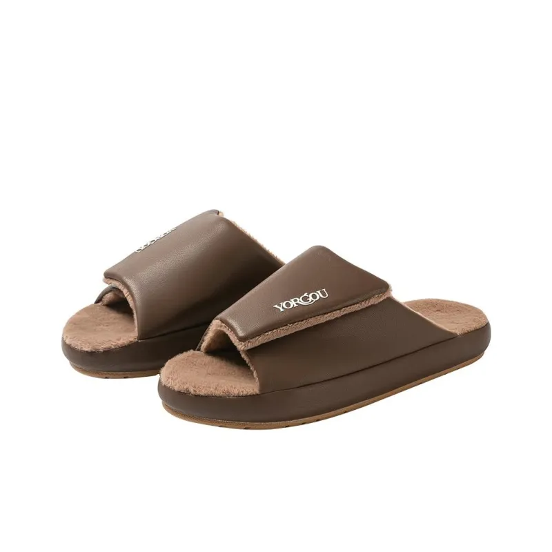 Far port Slide Slippers Unisex Brown-3