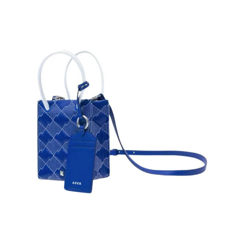 ADER ERROR Lambskin Tote Bag Shopping Bag Shoulder Bag Crossbody Bag Handbag Regular Unisex Blue-1