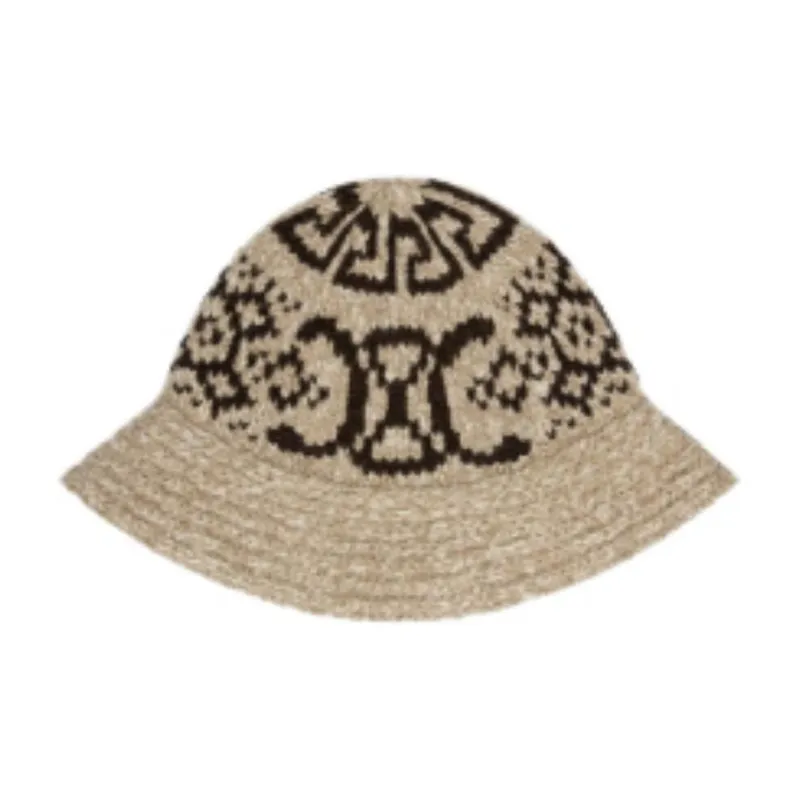 CELINE Cloche Hat In Triomphe Fair Isle Wool-0