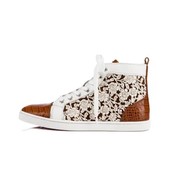 CL LUBOTING Bip Bip High Top Skateboard Shoes Women's Brown