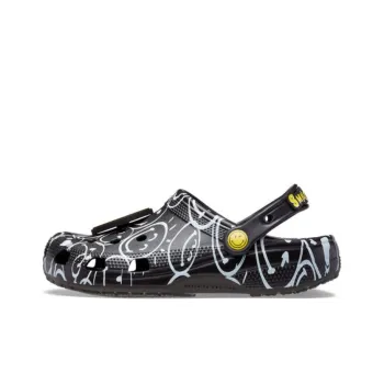 Crocs Classic Smiley World Clogs 'Black White'