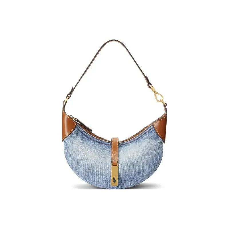 Polo Ralph Lauren Polo ID Cotton Handbag Shoulder Bag Mini Women's Light Blue-0
