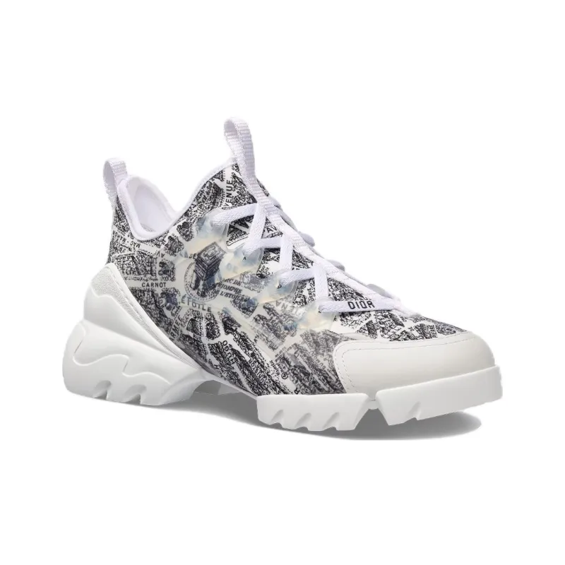 DIOR D-Connect Low-Top Sports Casual Shoes Women's Black White-3