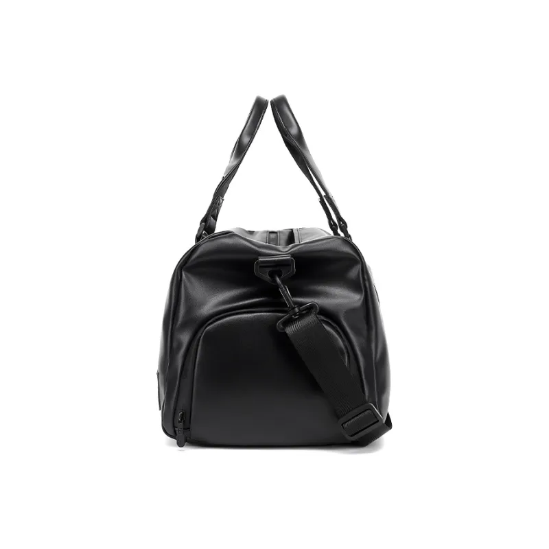 Lee PVC Leather Travel Bag, Luggage Bag, Gym Bag, Crossbody Bag Unisex Black-2