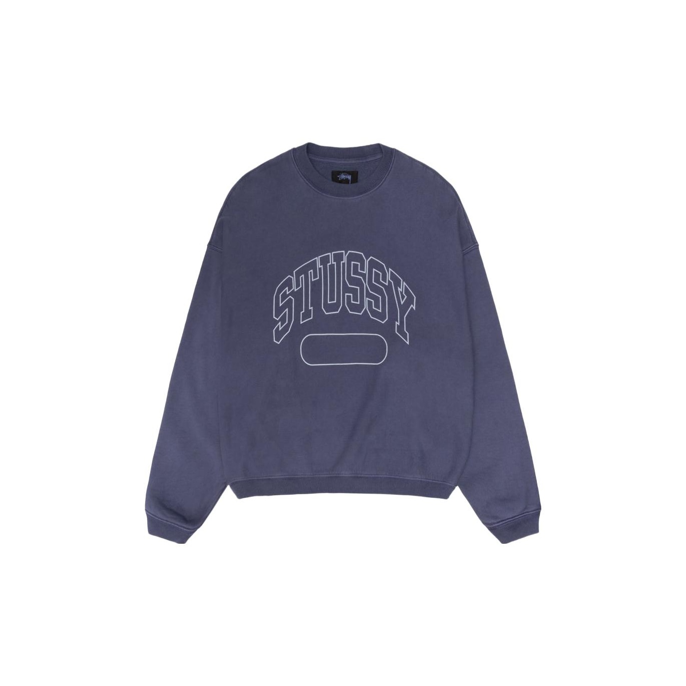 Stussy Big Crackle Sport Crew Washed Black M - POIZON
