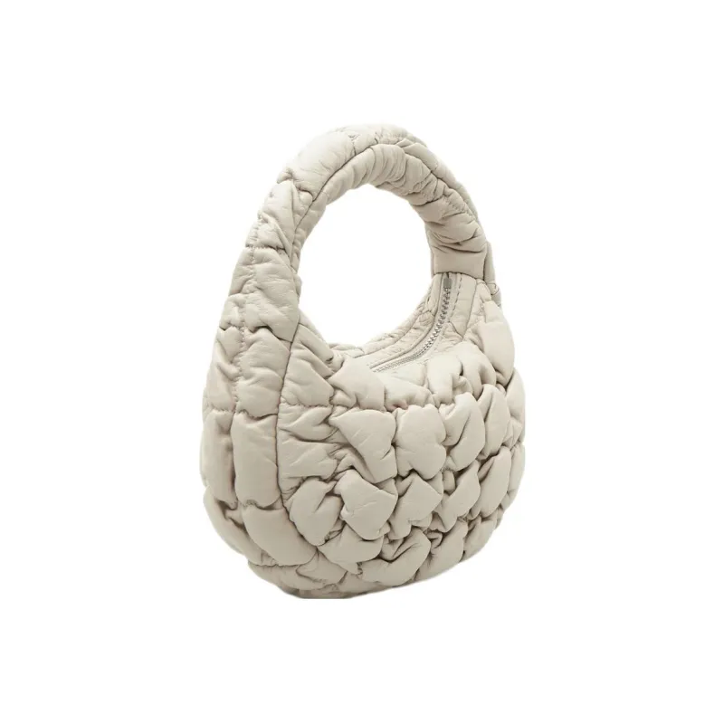 COS Sheepskin Cloud Bag, Handbag Regular Women's White-1