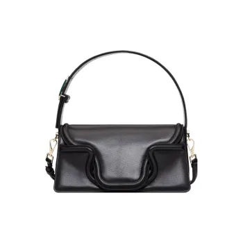Valentino Goatskin Portable Crossbody Bag, Shoulder Bag Regular Women's Black
