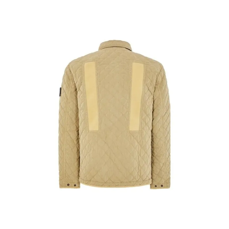 STONE ISLAND Compass Patch Quilted Buttoned Jacket-1
