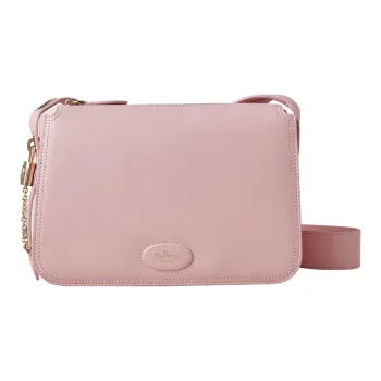 Mulberry Cow Leather Crossbody Bag Shoulder Bag Women's Pink