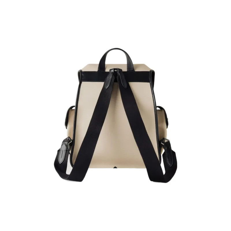 Mulberry Cotton Canvas Backpack Men's Sandy Beige-2