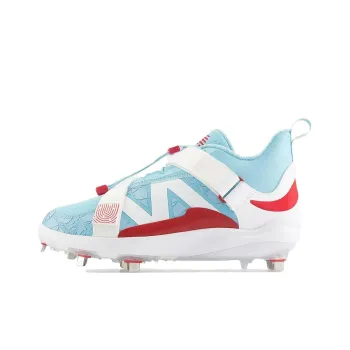 New Balance Lindor 2 Cleats 'Vintage Puerto Rico' Slip Resistant Mid Top Training Shoes Men's White Blue Red
