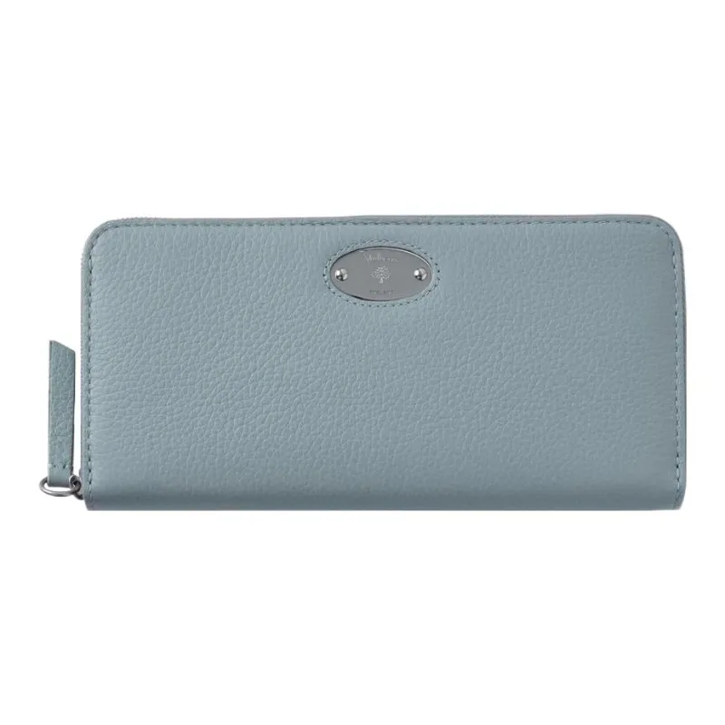 Mulberry Cow Leather Wallet Small Size Women's Light Cyan-0