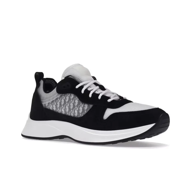 DIOR B25 Oblique Runner Sneaker Black Suede-2