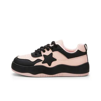 KARLIE KELLER Cushioned Wear Resistant Water Resistant Slip Resistant Low Top Skateboard Shoes Women's Pink