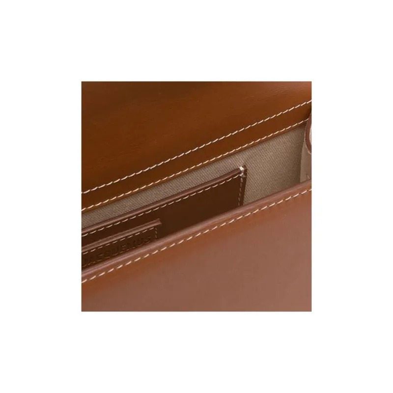 Jacquemus Leather Shoulder Bag, Crossbody Bag, Handbag Women's Brown-3