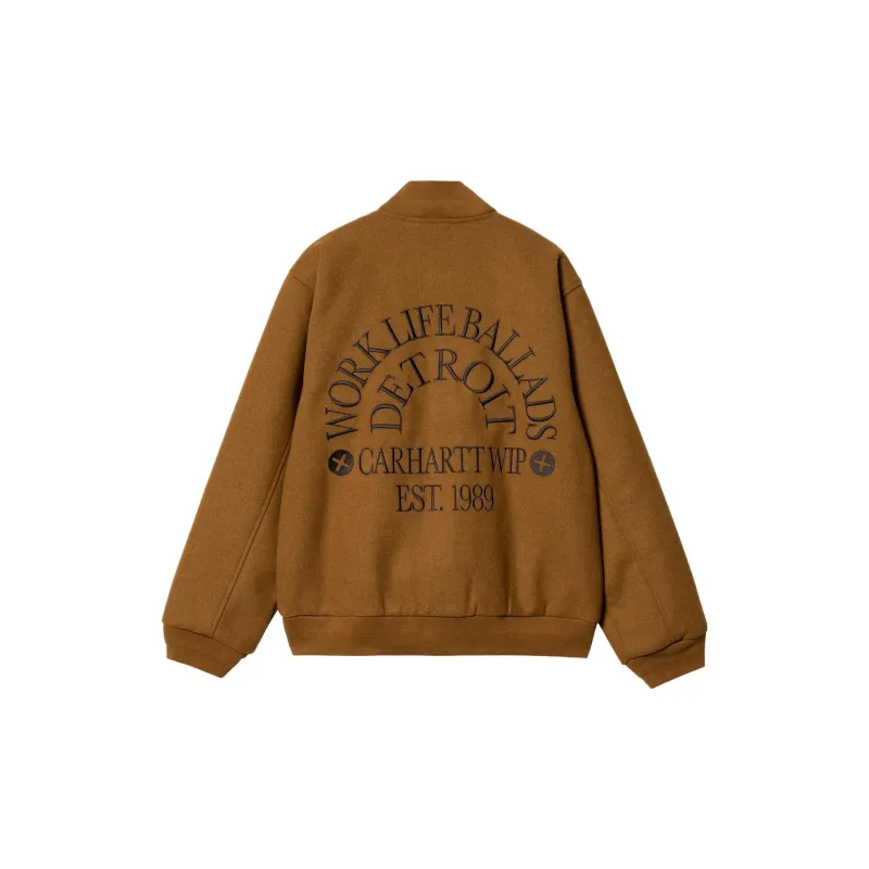 Carhartt WIP Logo Embroidered Varsity Bomber Jacket-1