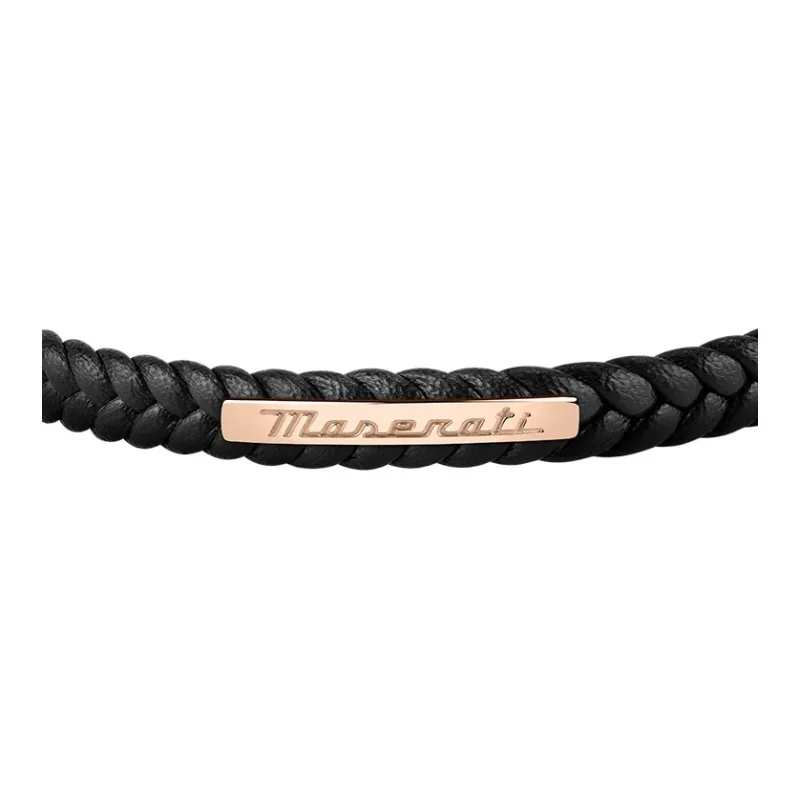 Maserati Recycled Leather Titanium Steel Bracelets Unisex-1