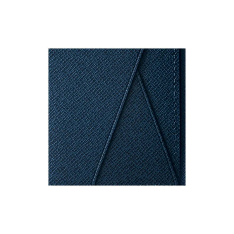 LOUIS VUITTON Taïga Cow Leather Wallet Regular Men's Black/Peacock Blue-4
