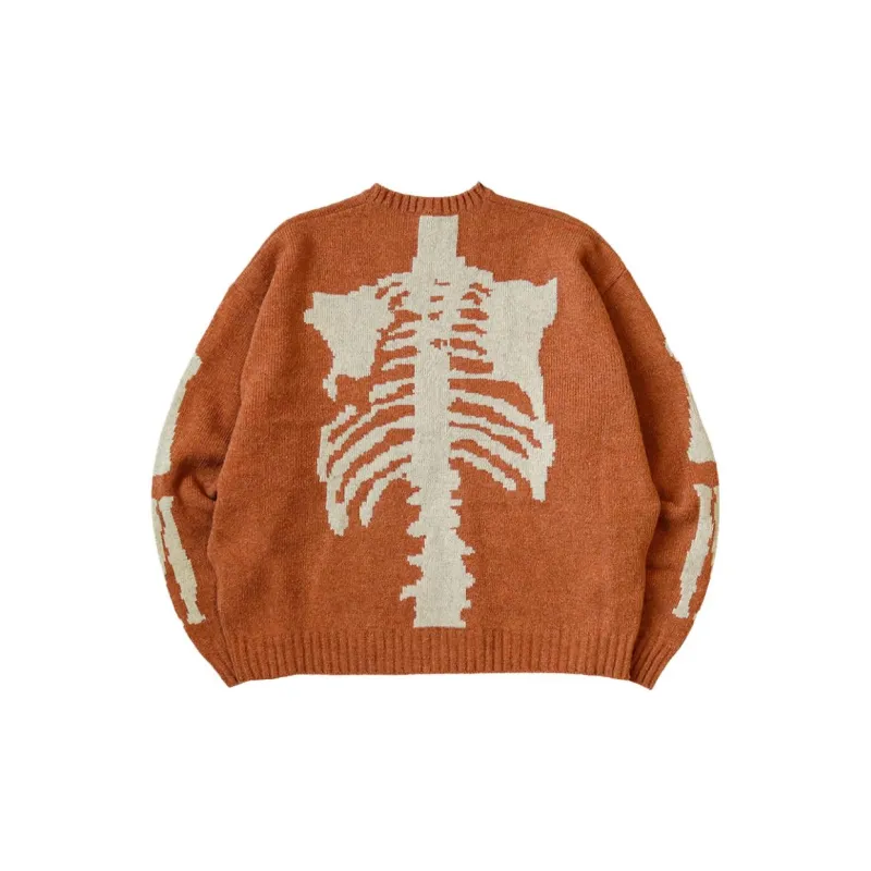 Kapital 5G Wool Knit Bone Crew Sweater-1