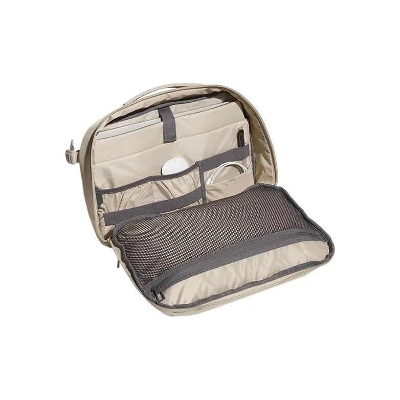 Adidas Nylon Handbag Shoulder Bag Crossbody Bag Regular Unisex Beige-3