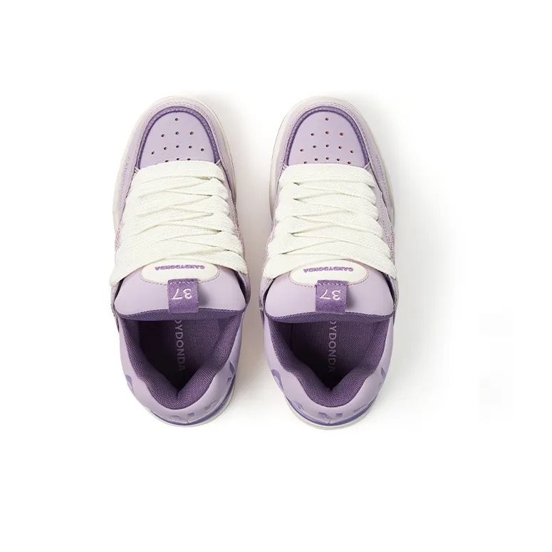 CANDYDONDA Basic Color Scheme Collection Low-Top Skateboard Shoes Unisex Purple-4