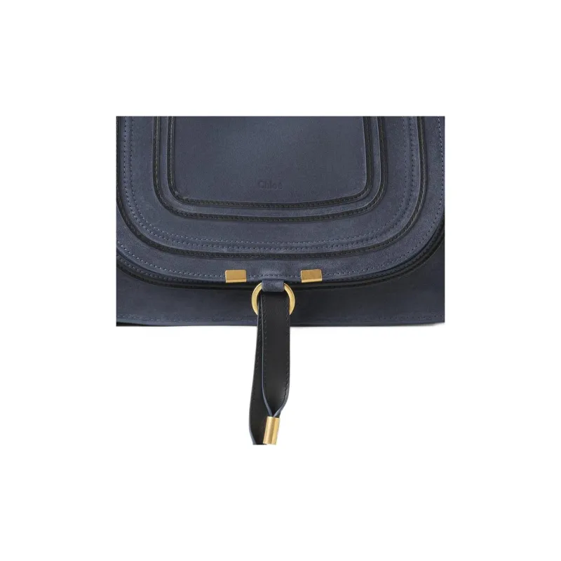 Chloe Marcie Two-Tone Suede And Grained Calfskin Shoulder Bag Crossbody Bag Handbag Women's-2