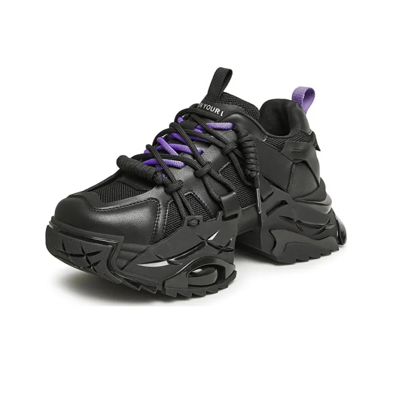 BASTO Durable Breathable Low Top Chunky Sneakers 5cm Women's-1