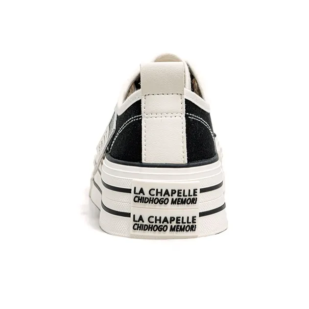 La Chapelle Lightweight Height Increasing Low Top Canvas Shoes 3cm Women's-3