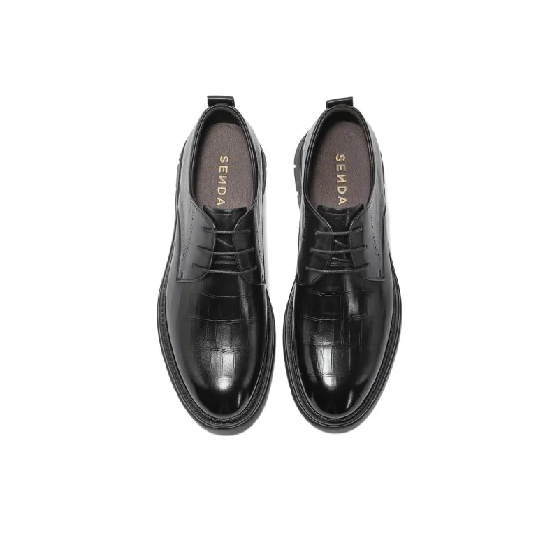 Senda Dress Shoes Men Low Top Black/Brown-23