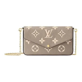 LOUIS VUITTON Louis Vuitton Pochette Felicie Grained Calfskin 3 in 1 Portable Crossbody Bag, Shoulder Bag Women's