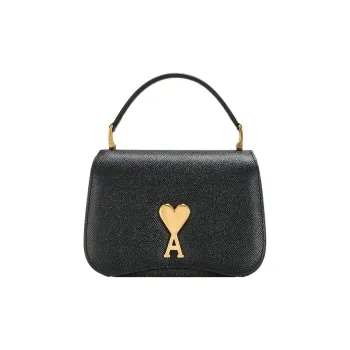 AMIPARIS Paris Logo Plaque Foldover Top Shoulder Bag