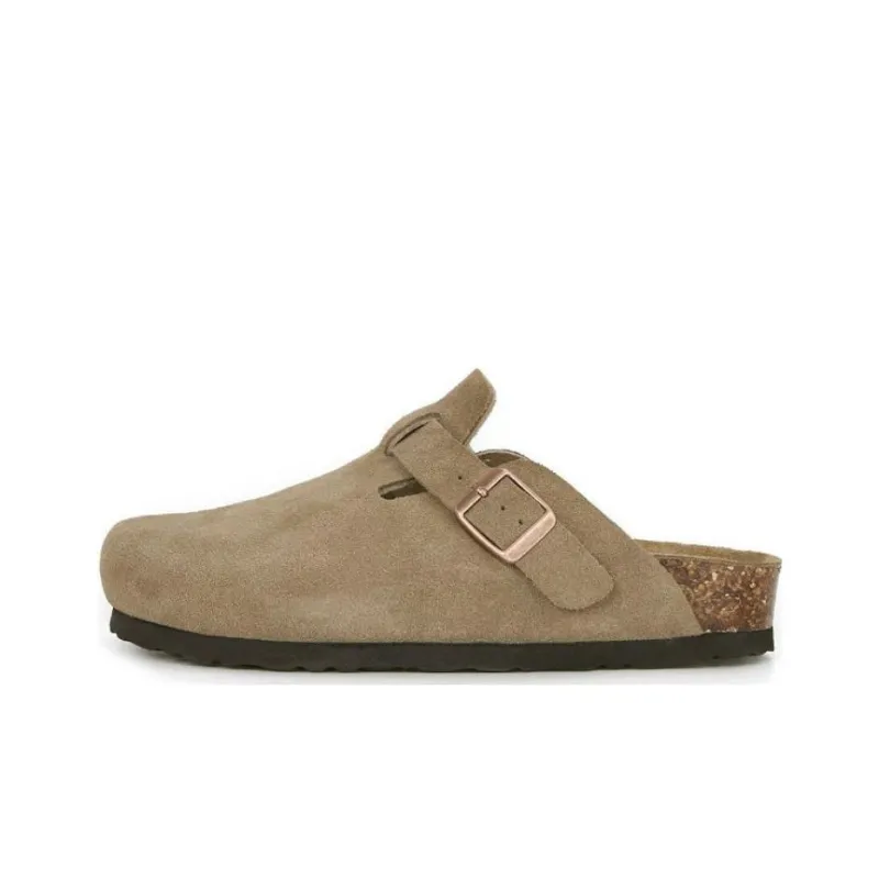 CHRISTINE SHEII Su Yinyin Boken Shoes Wrap-toe Slippers 3cm Women's Sandy Brown-0