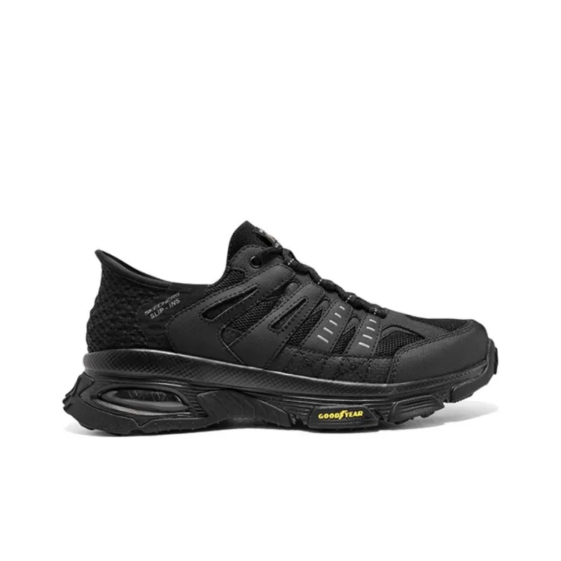 Skechers Slip Ins Abrasion Resistant Low Top Running Shoes Men's Black-1