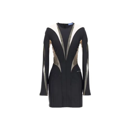 Mugler Long-Sleeved Dresses Women's Black