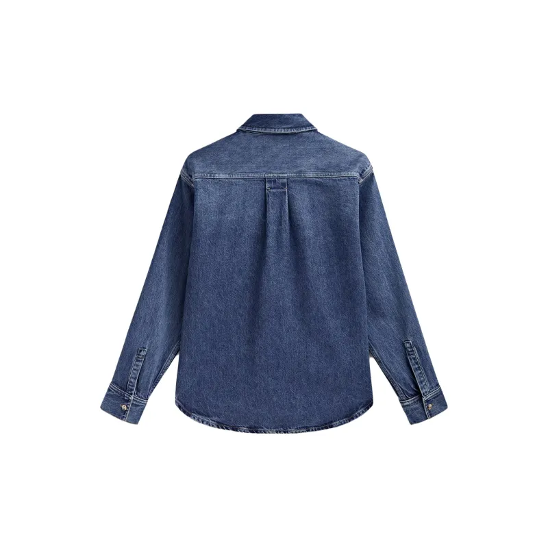 Massimo Dutti Shirts Women's Denim Blue-1