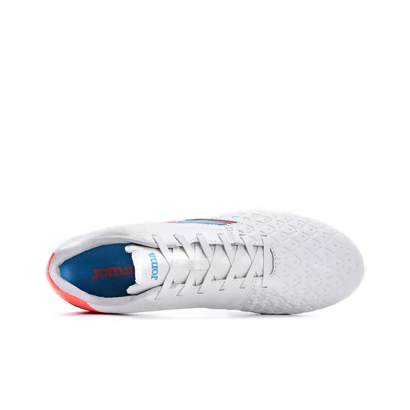 Joma MG Rubber Short Studs Anti Slip Wear Resistant Soccer Shoes Men's White Red-3
