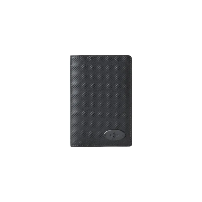 Mulberry Cow Leather Passport Holder Women's Black-0
