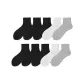 10 Pack (6 Black+2 White+2 Gray)