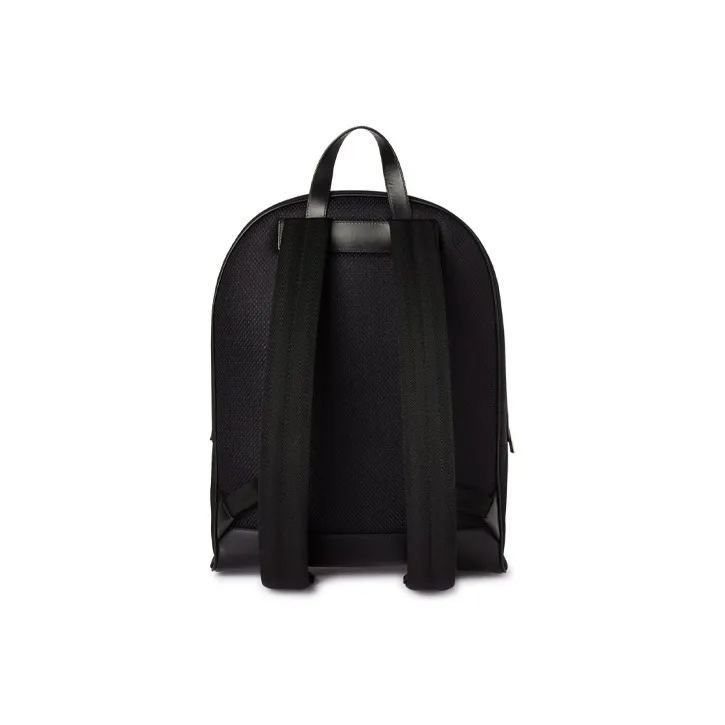 OFF WHITE Core Round Logo Print Backpack Black-3