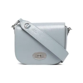Mulberry Darley Leather Shoulder Bag Crossbody Bag Small Size Women's Cloud Blue