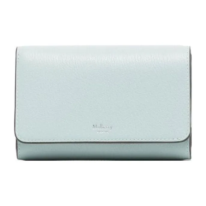 Mulberry Leather Wallet Medium Size Women's Light Blue-0